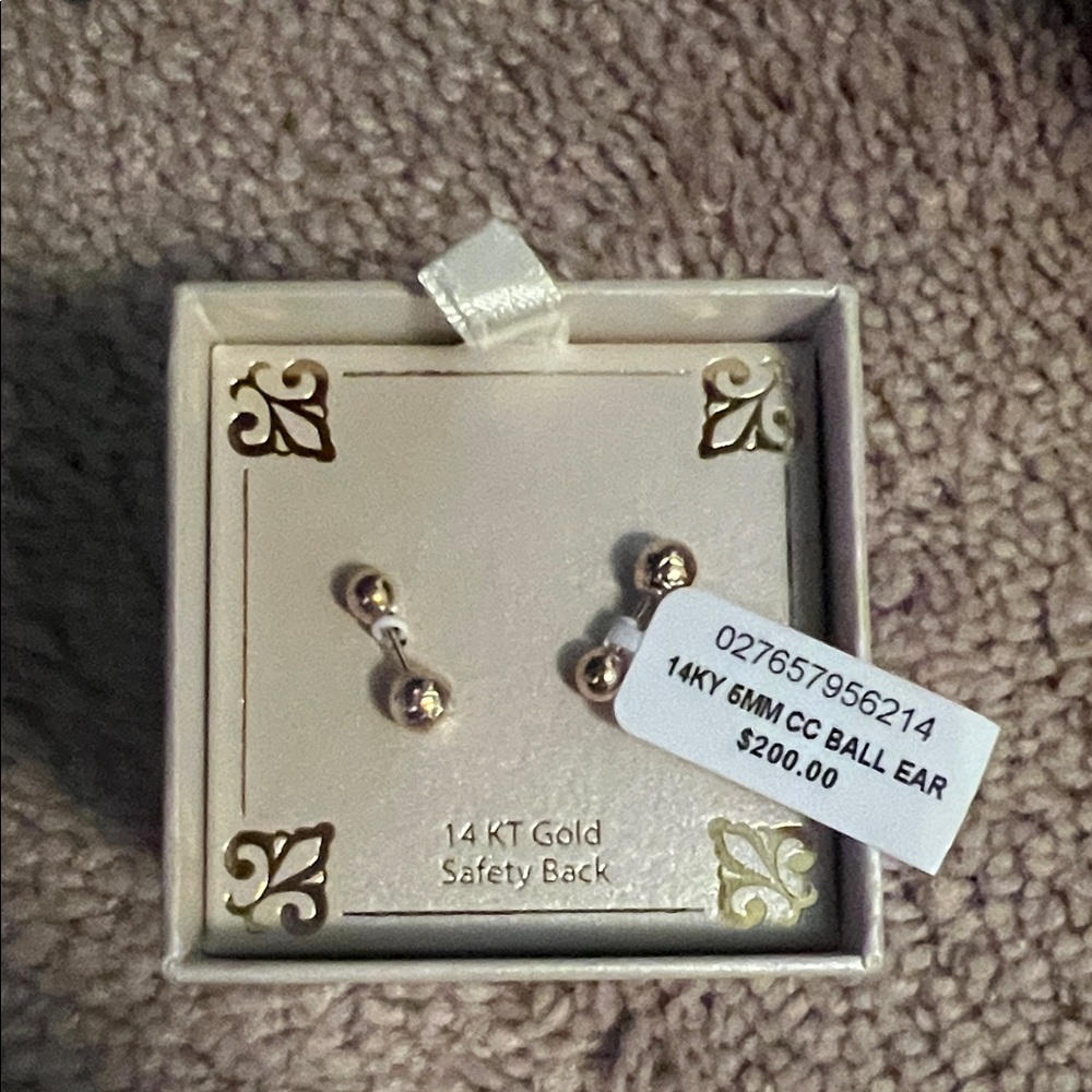 14K Gold Ball Earrings